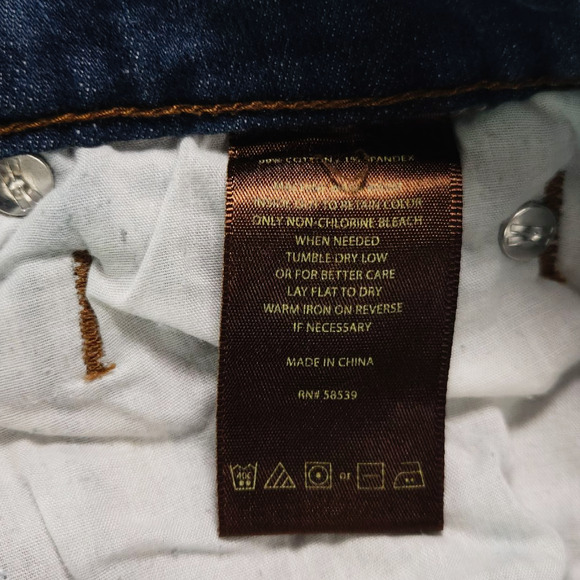 EUC Kut from the Kloth Mid-Rise Straight Leg Jeans Sz 4 [27]x28 Dark Indigo Blue - Picture 8 of 11